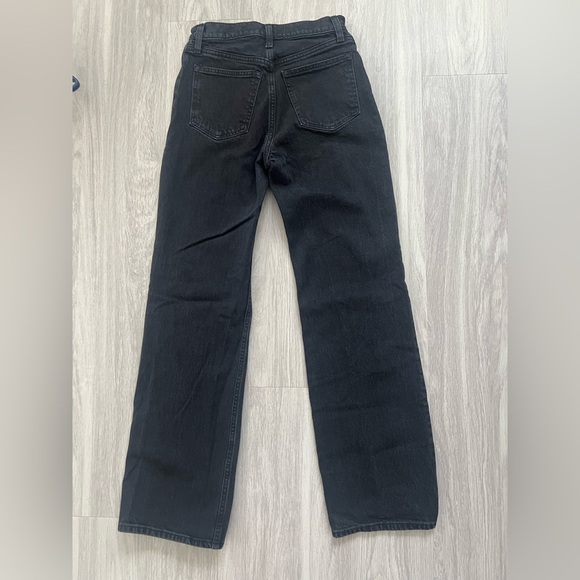 Abercrombie & Fitch Black 90s relaxed jean high rise size 24/00 - Picture 2 of 4